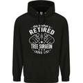 A Retired Tree Surgeon Looks Like Mens 80% Cotton Hoodie Black