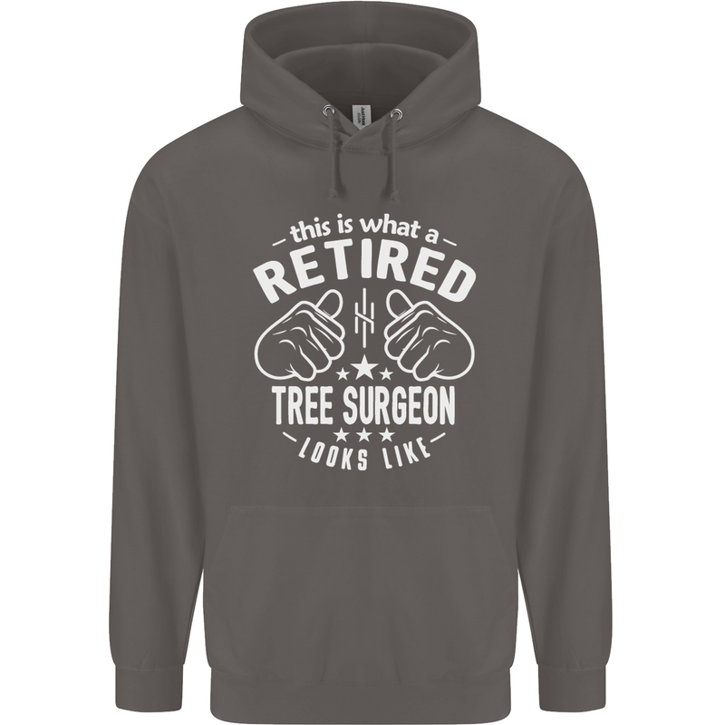 A Retired Tree Surgeon Looks Like Mens 80% Cotton Hoodie Charcoal