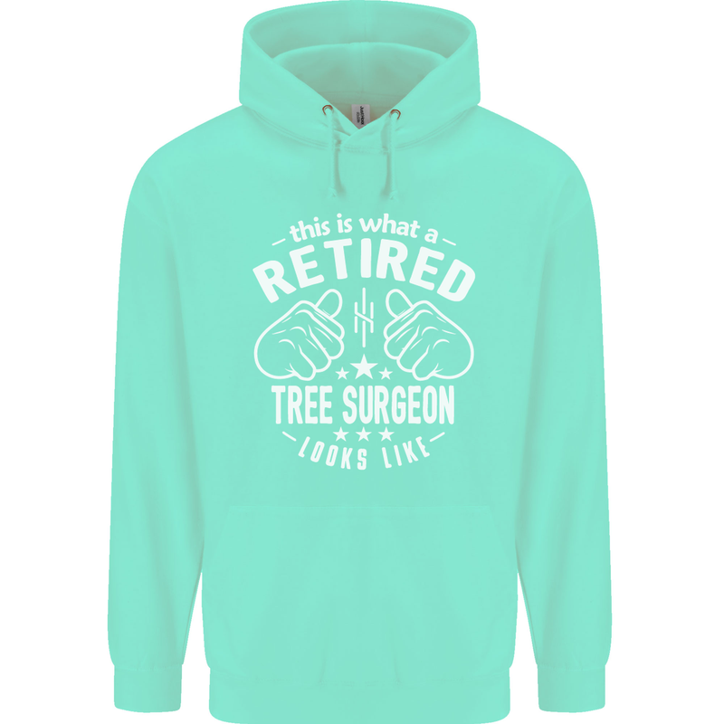 A Retired Tree Surgeon Looks Like Mens 80% Cotton Hoodie Peppermint