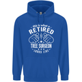 A Retired Tree Surgeon Looks Like Mens 80% Cotton Hoodie Royal Blue