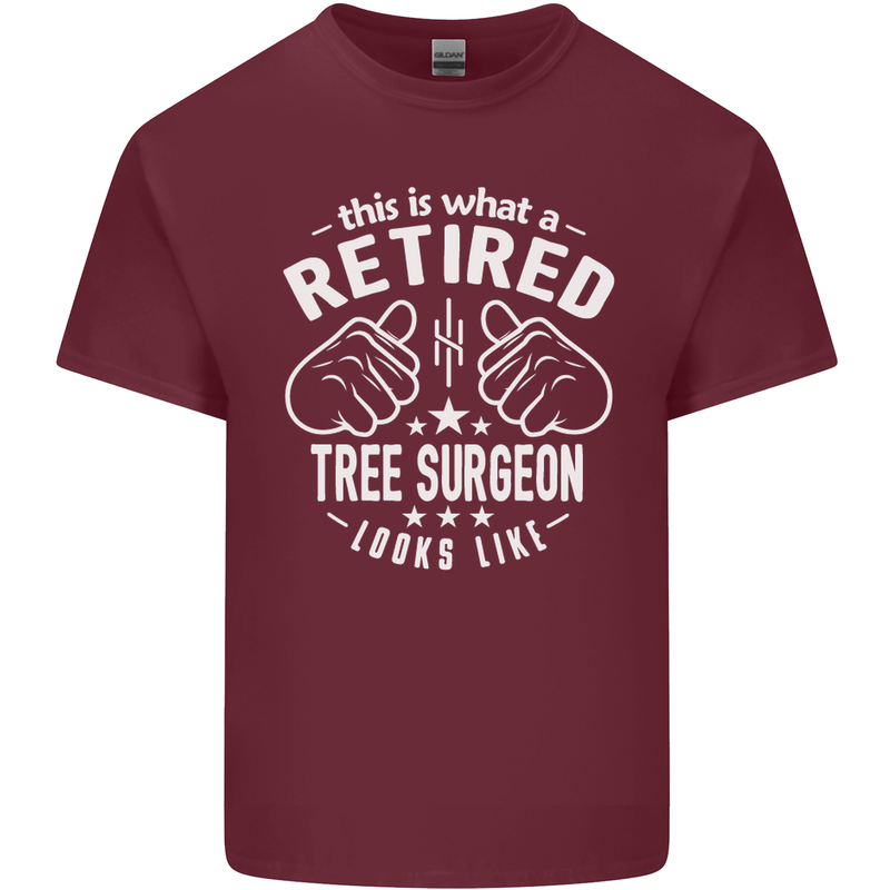A Retired Tree Surgeon Looks Like Mens Cotton T-Shirt Tee Top Maroon