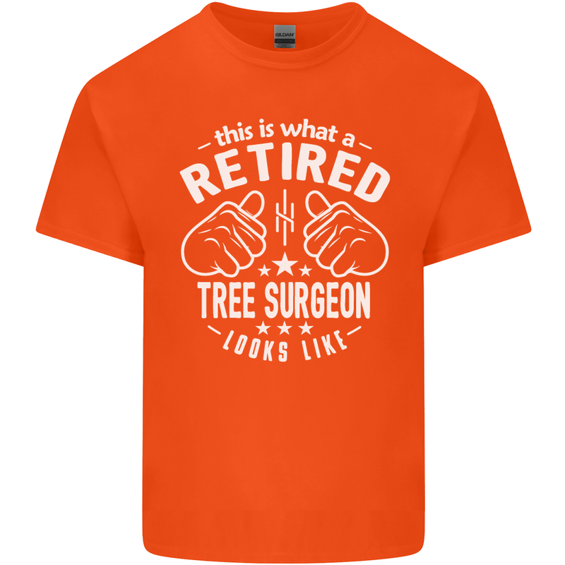 A Retired Tree Surgeon Looks Like Mens Cotton T-Shirt Tee Top Orange