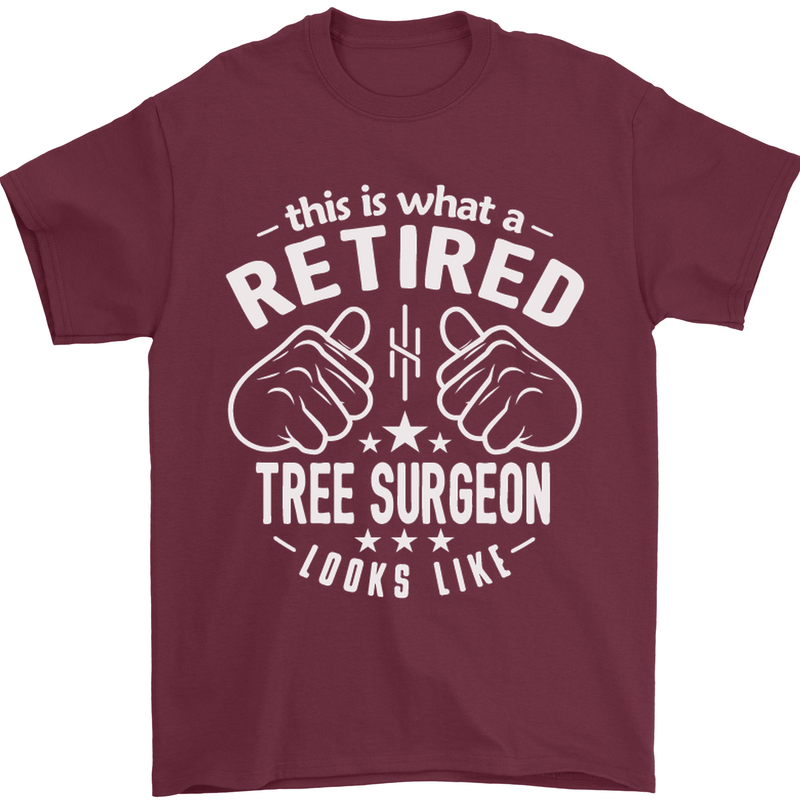 A Retired Tree Surgeon Looks Like Mens T-Shirt Cotton Gildan Maroon