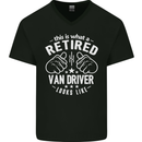 A Retired Van Driver Looks Like Mens V-Neck Cotton T-Shirt Black