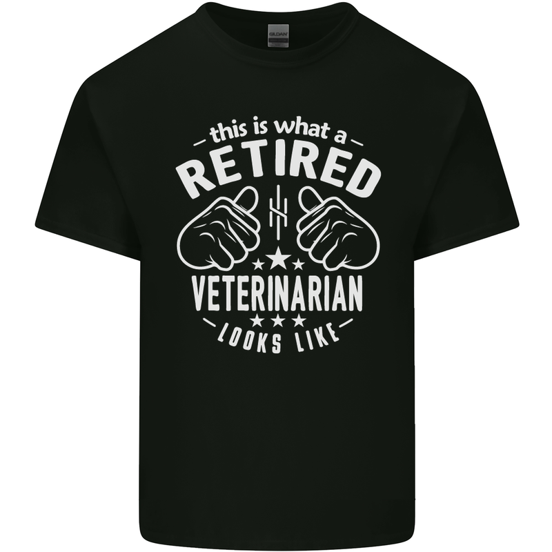 A Retired Veternarian Looks Like Mens Cotton T-Shirt Tee Top Black