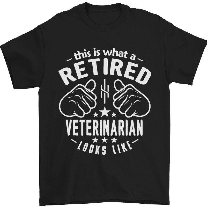 A Retired Veternarian Looks Like Mens T-Shirt Cotton Gildan Black