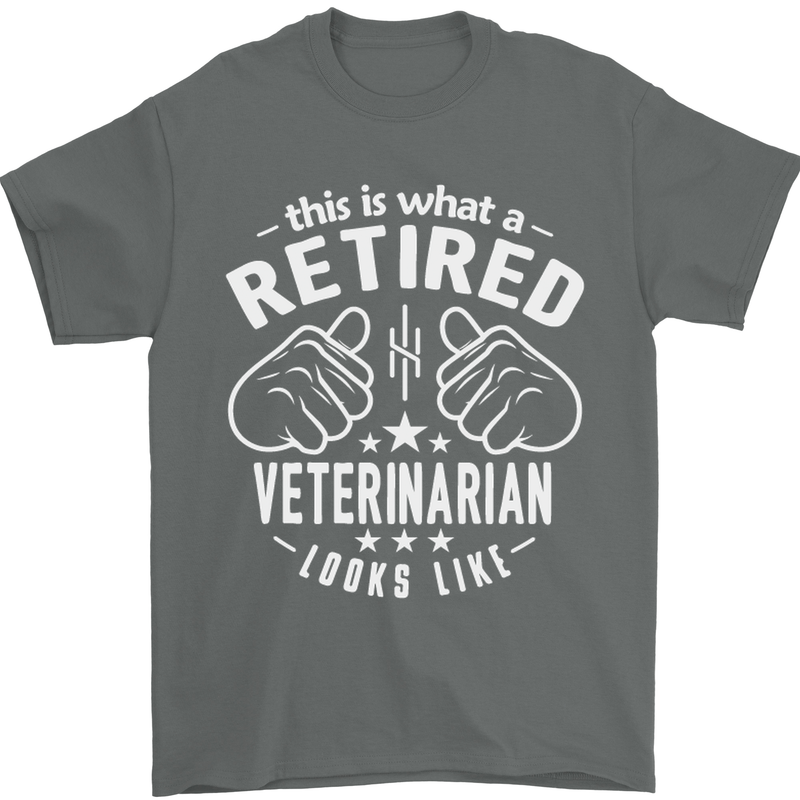 A Retired Veternarian Looks Like Mens T-Shirt Cotton Gildan Charcoal