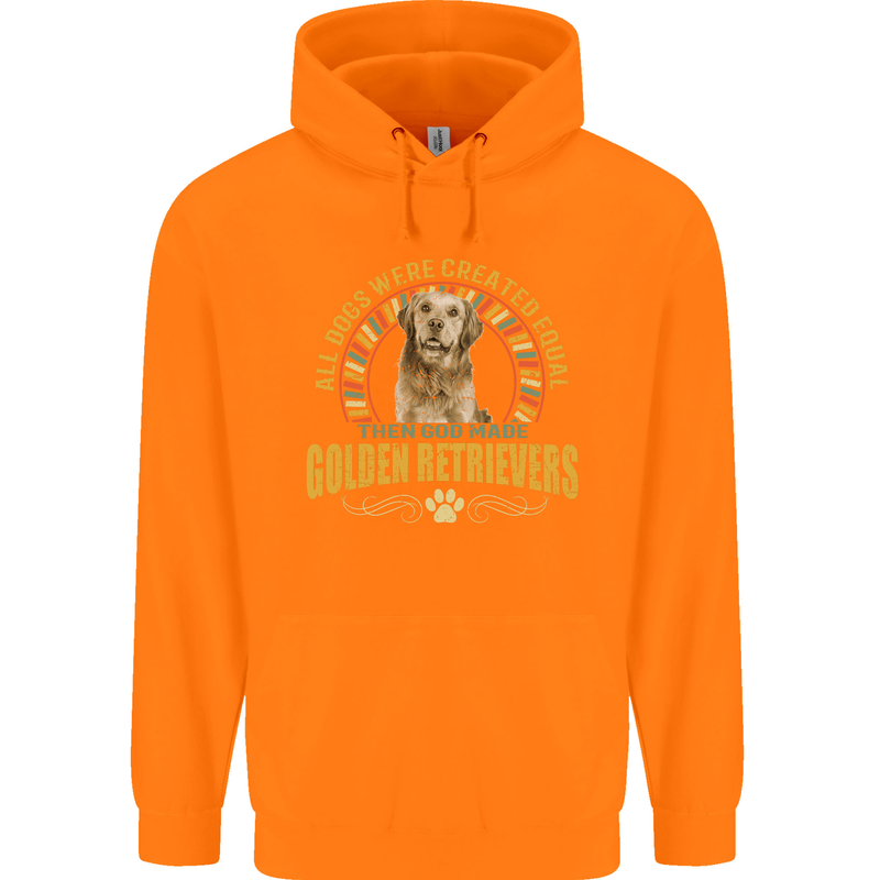 A Retriever Dog Childrens Kids Hoodie Orange