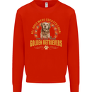 A Retriever Dog Kids Sweatshirt Jumper Bright Red