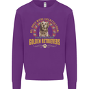 A Retriever Dog Kids Sweatshirt Jumper Purple