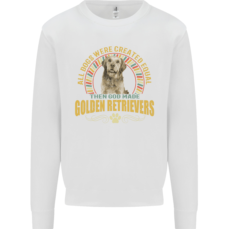 A Retriever Dog Kids Sweatshirt Jumper White