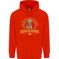 A Retriever Dog Mens 80% Cotton Hoodie Bright Red