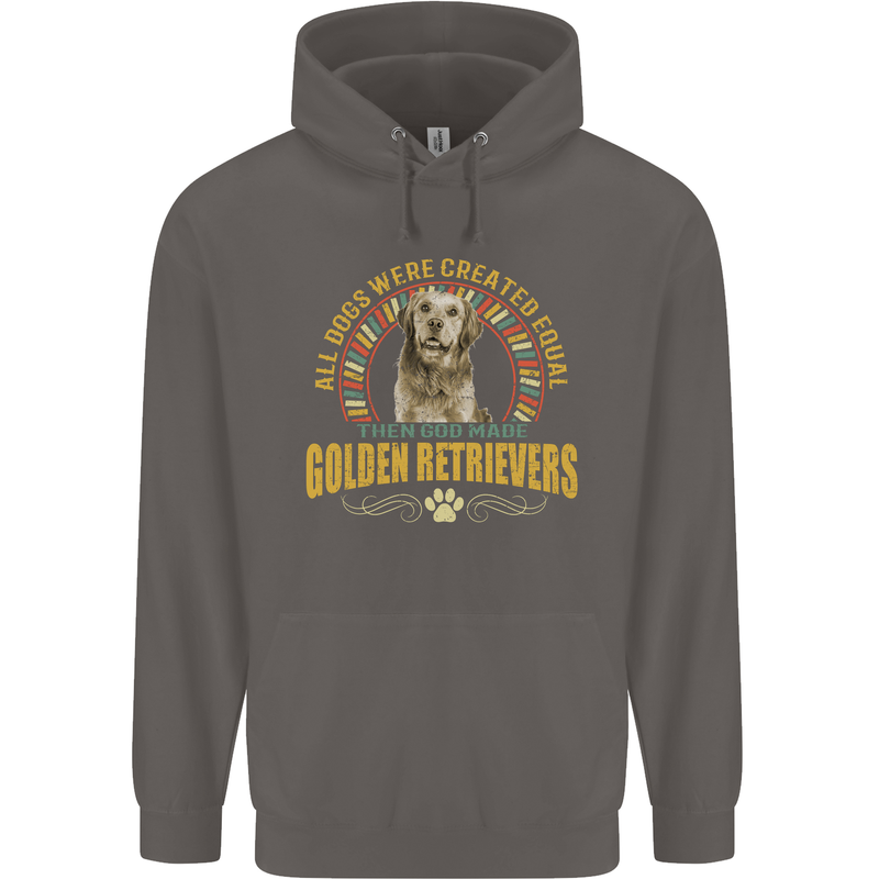 A Retriever Dog Mens 80% Cotton Hoodie Charcoal