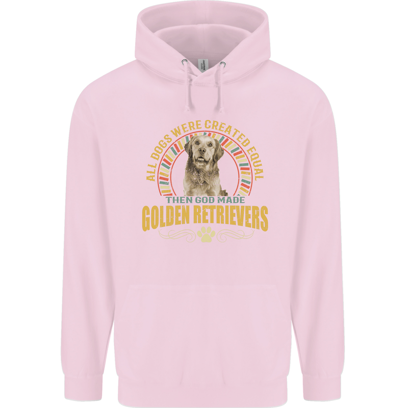 A Retriever Dog Mens 80% Cotton Hoodie Light Pink