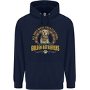 A Retriever Dog Mens 80% Cotton Hoodie Navy Blue
