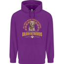 A Retriever Dog Mens 80% Cotton Hoodie Purple