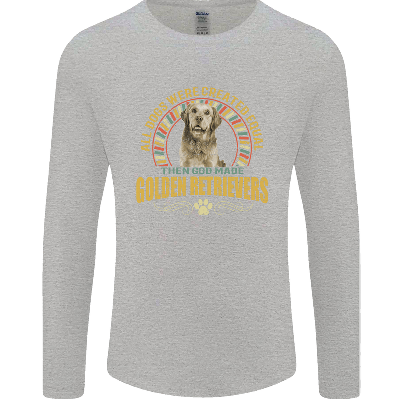 A Retriever Dog Mens Long Sleeve T-Shirt Sports Grey