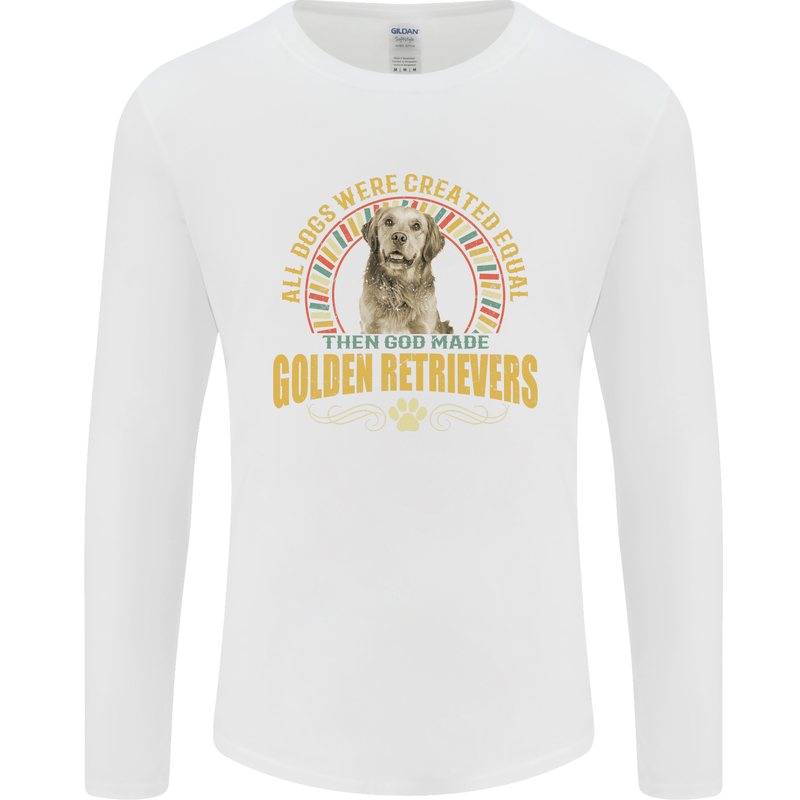 A Retriever Dog Mens Long Sleeve T-Shirt White