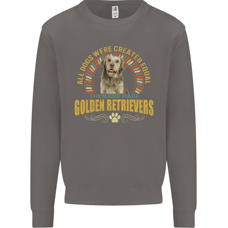 A Retriever Dog Mens Sweatshirt Jumper Charcoal