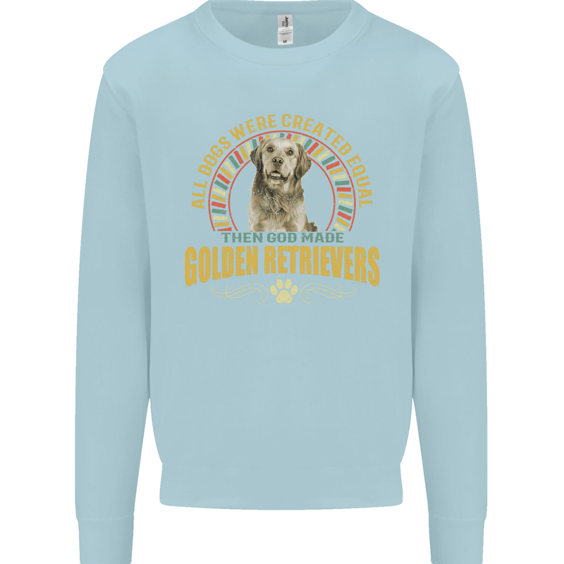 A Retriever Dog Mens Sweatshirt Jumper Light Blue