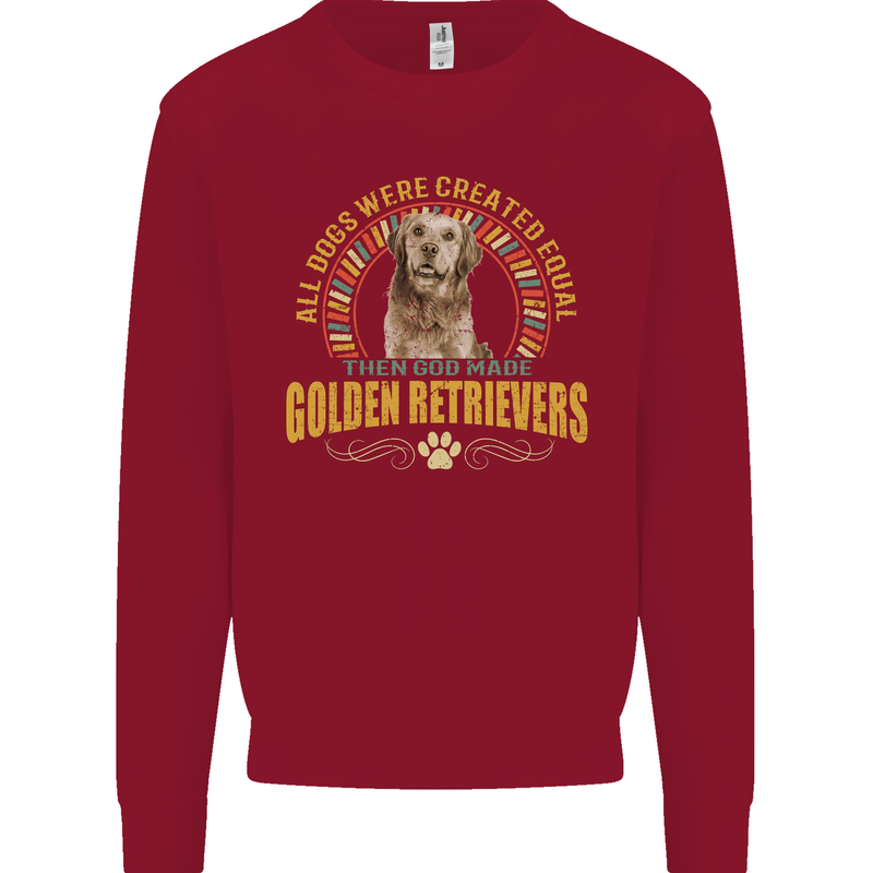 A Retriever Dog Mens Sweatshirt Jumper Red