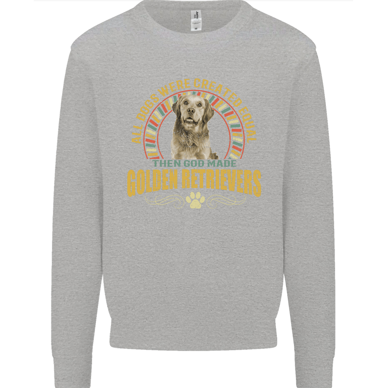 A Retriever Dog Mens Sweatshirt Jumper Sports Grey