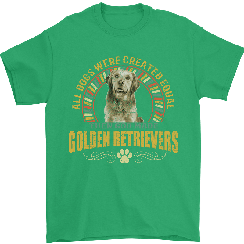 A Retriever Dog Mens T-Shirt 100% Cotton Irish Green
