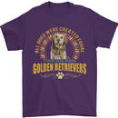 A Retriever Dog Mens T-Shirt 100% Cotton Purple