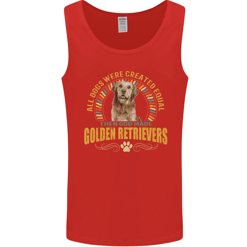A Retriever Dog Mens Vest Tank Top Red