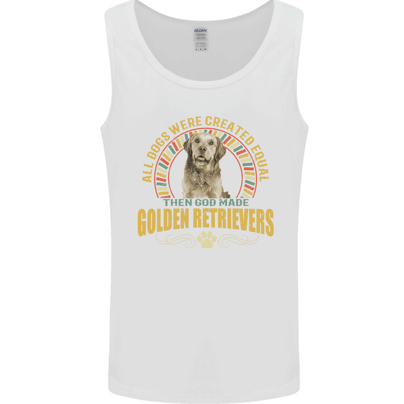 A Retriever Dog Mens Vest Tank Top White