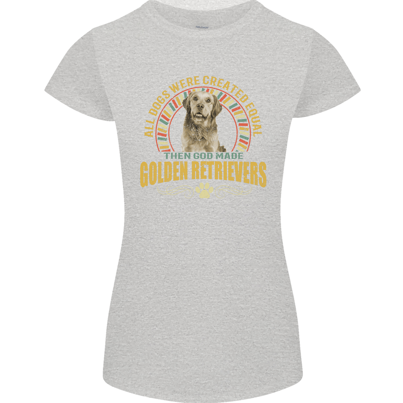 A Retriever Dog Womens Petite Cut T-Shirt Sports Grey