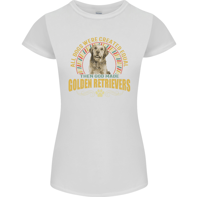 A Retriever Dog Womens Petite Cut T-Shirt White