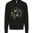 A Retro Giraffe Kids Sweatshirt Jumper Black