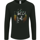 A Retro Giraffe Mens Long Sleeve T-Shirt Black