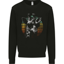 A Retro Giraffe Mens Sweatshirt Jumper Black