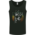 A Retro Giraffe Mens Vest Tank Top Black