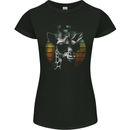 A Retro Giraffe Womens Petite Cut T-Shirt Black
