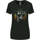 A Retro Giraffe Womens Wider Cut T-Shirt Black
