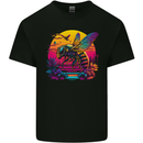 A Retrowave Bee Retro Colour Kids T-Shirt Childrens Black