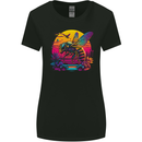A Retrowave Bee Retro Colour Womens Wider Cut T-Shirt Black