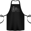 A Rhino Rhinoceros Cotton Apron 100% Organic Black