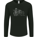 A Rhino Rhinoceros Mens Long Sleeve T-Shirt Black