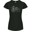 A Rhino Rhinoceros Womens Petite Cut T-Shirt Black