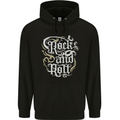 A Rock n Roll Design Mens 80% Cotton Hoodie Black