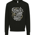 A Rock n Roll Design Mens Sweatshirt Jumper Black