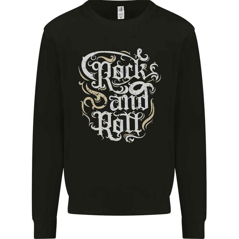 A Rock n Roll Design Mens Sweatshirt Jumper Black