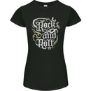A Rock n Roll Design Womens Petite Cut T-Shirt Black