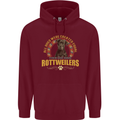 A Rottweiler Dog Childrens Kids Hoodie Maroon