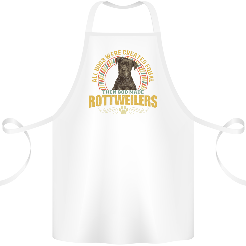 A Rottweiler Dog Cotton Apron 100% Organic White