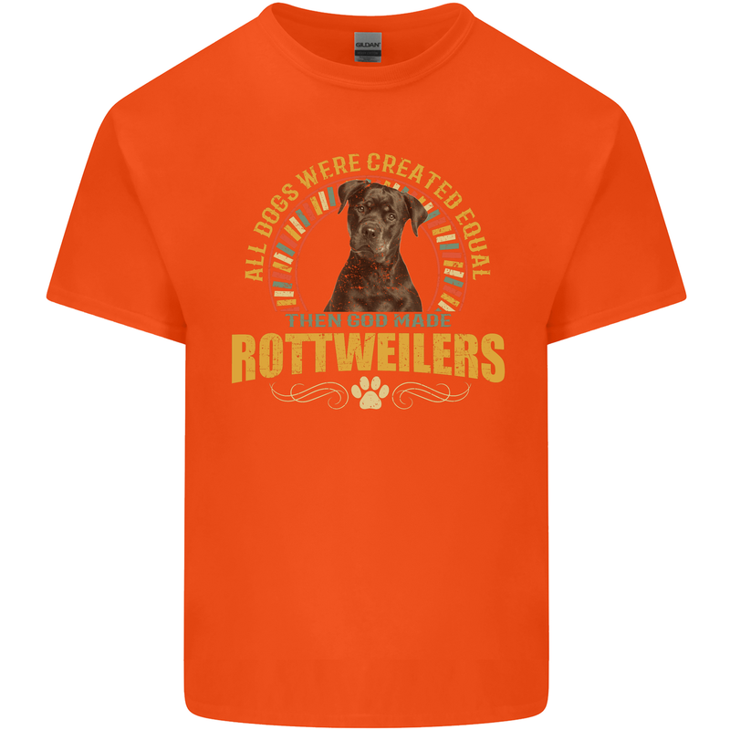 A Rottweiler Dog Kids T-Shirt Childrens Orange